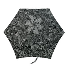 Grey And White Grunge Camouflage Abstract Print Mini Folding Umbrellas by dflcprintsclothing