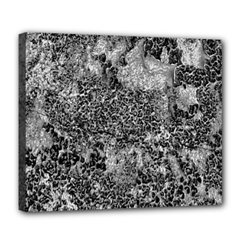 Grey And White Grunge Camouflage Abstract Print Deluxe Canvas 24  X 20  (stretched) by dflcprintsclothing