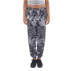 Grey And White Grunge Camouflage Abstract Print Women s Jogger Sweatpants by dflcprintsclothing