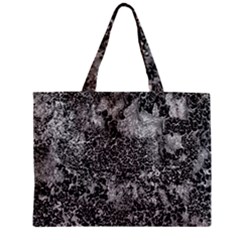 Grey And White Grunge Camouflage Abstract Print Zipper Mini Tote Bag by dflcprintsclothing