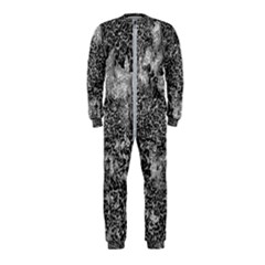 Grey And White Grunge Camouflage Abstract Print Onepiece Jumpsuit (kids)