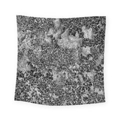 Grey And White Grunge Camouflage Abstract Print Square Tapestry (small) by dflcprintsclothing