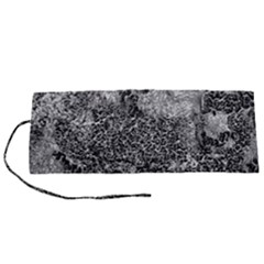 Grey And White Grunge Camouflage Abstract Print Roll Up Canvas Pencil Holder (s) by dflcprintsclothing