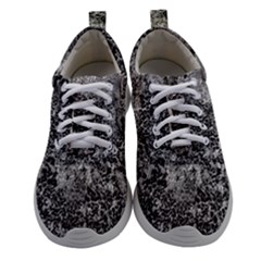 Grey And White Grunge Camouflage Abstract Print Athletic Shoes by dflcprintsclothing