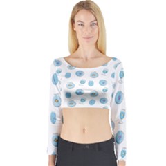 Aquarium With Fish Long Sleeve Crop Top by SychEva