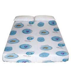 Aquarium With Fish Fitted Sheet (king Size) by SychEva