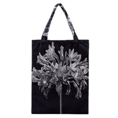 Black And White Lilies Botany Motif Print Classic Tote Bag by dflcprintsclothing