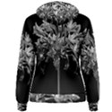 Black And White Lilies Botany Motif Print Women s Pullover Hoodie View2