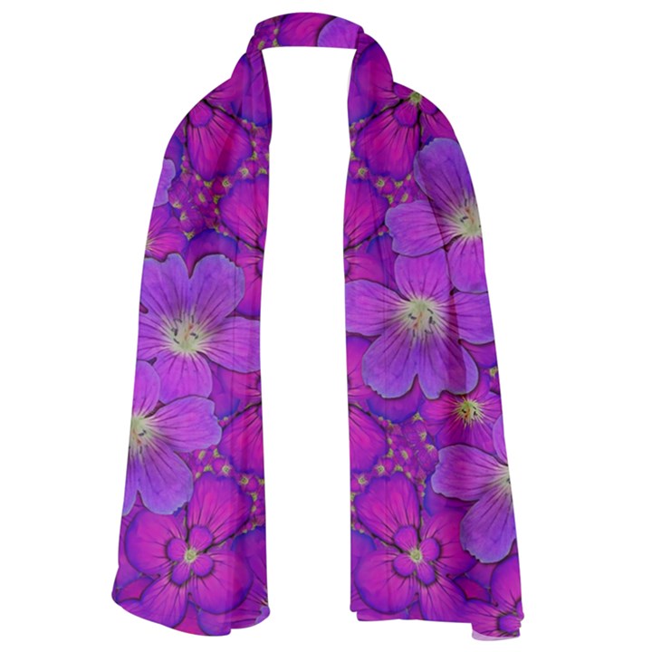 Fantasy Flowers In Paradise Calm Style Lightweight Scarf 