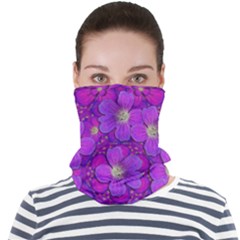 Fantasy Flowers In Paradise Calm Style Face Seamless Bandana (adult) by pepitasart