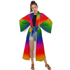 Rainbow Blur Maxi Kimono by uggoff