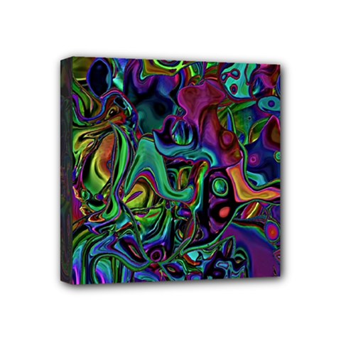 Brain Melt Mini Canvas 4  X 4  (stretched) by MRNStudios