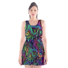 Brain Melt Scoop Neck Skater Dress by MRNStudios