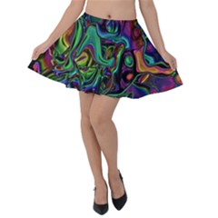 Brain Melt Velvet Skater Skirt by MRNStudios