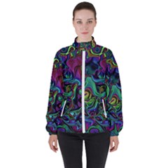 Brain Melt Women s High Neck Windbreaker by MRNStudios