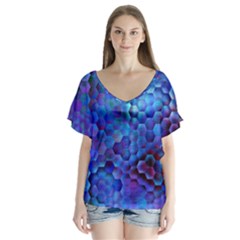 Zzzap! V-neck Flutter Sleeve Top by MRNStudios