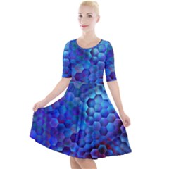 Zzzap! Quarter Sleeve A-line Dress by MRNStudios