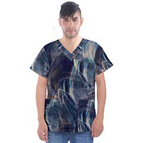 Pilot Light Men s V-neck Scrub Top by MRNStudios