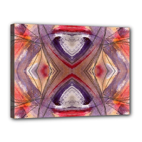 Abstract Petals Symmetry Canvas 16  X 12  (stretched) by kaleidomarblingart