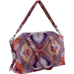 Abstract Petals Symmetry Canvas Crossbody Bag