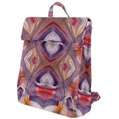 Abstract Petals Symmetry Flap Top Backpack by kaleidomarblingart