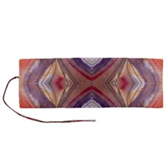 Abstract Petals Symmetry Roll Up Canvas Pencil Holder (m) by kaleidomarblingart