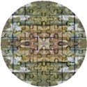 Abstract symmetry Wooden Puzzle Round View1