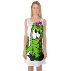 Cactus Sleeveless Satin Nightdress by IIPhotographyAndDesigns