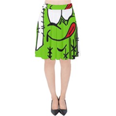 Cactus Velvet High Waist Skirt by IIPhotographyAndDesigns