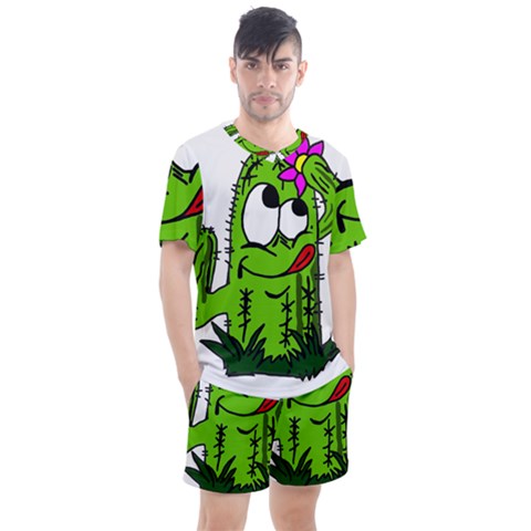 Cactus Men s Mesh Tee And Shorts Set by IIPhotographyAndDesigns