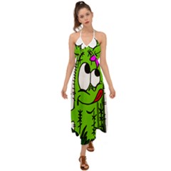 Cactus Halter Tie Back Dress  by IIPhotographyAndDesigns