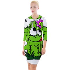 Cactus Quarter Sleeve Hood Bodycon Dress by IIPhotographyAndDesigns