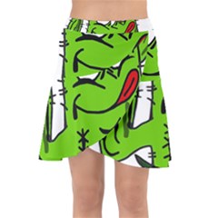 Cactus Wrap Front Skirt