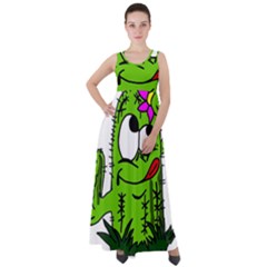 Cactus Empire Waist Velour Maxi Dress by IIPhotographyAndDesigns