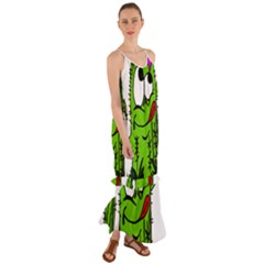 Cactus Cami Maxi Ruffle Chiffon Dress by IIPhotographyAndDesigns