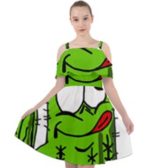 Cactus Cut Out Shoulders Chiffon Dress by IIPhotographyAndDesigns