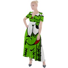 Cactus Button Up Short Sleeve Maxi Dress by IIPhotographyAndDesigns