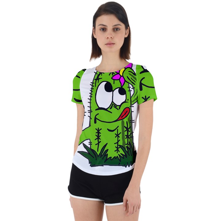 Cactus Back Cut Out Sport Tee