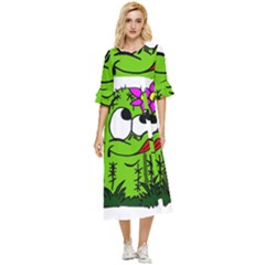 Cactus Double Cuff Midi Dress