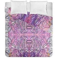 Biro On Pink Symmetry Duvet Cover Double Side (california King Size) by kaleidomarblingart