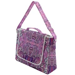 Biro On Pink Symmetry Box Up Messenger Bag by kaleidomarblingart