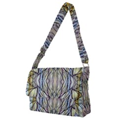 Ink Paint Repeats Full Print Messenger Bag (l) by kaleidomarblingart