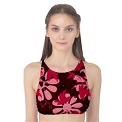 Folk Flowers Art Pattern  Tank Bikini Top by Eskimos