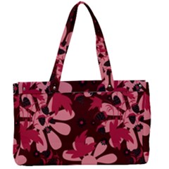 Folk Flowers Art Pattern  Canvas Work Bag by Eskimos