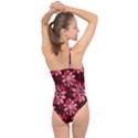 Folk flowers art pattern  Classic One Shoulder Swimsuit View2