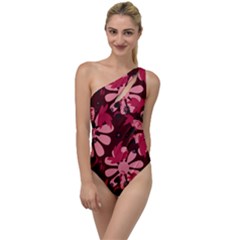 Folk Flowers Art Pattern  To One Side Swimsuit by Eskimos