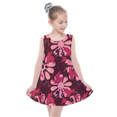 Folk Flowers Art Pattern  Kids  Summer Dress by Eskimos