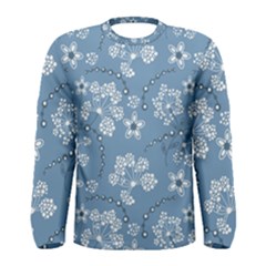 Folk Flowers Art Pattern  Men s Long Sleeve Tee by Eskimos