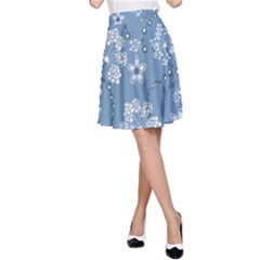 Folk Flowers Art Pattern  A-line Skirt by Eskimos