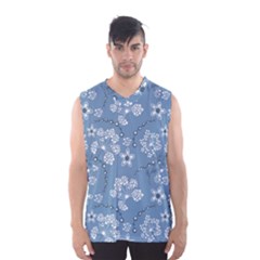 Folk Flowers Art Pattern  Men s Basketball Tank Top by Eskimos